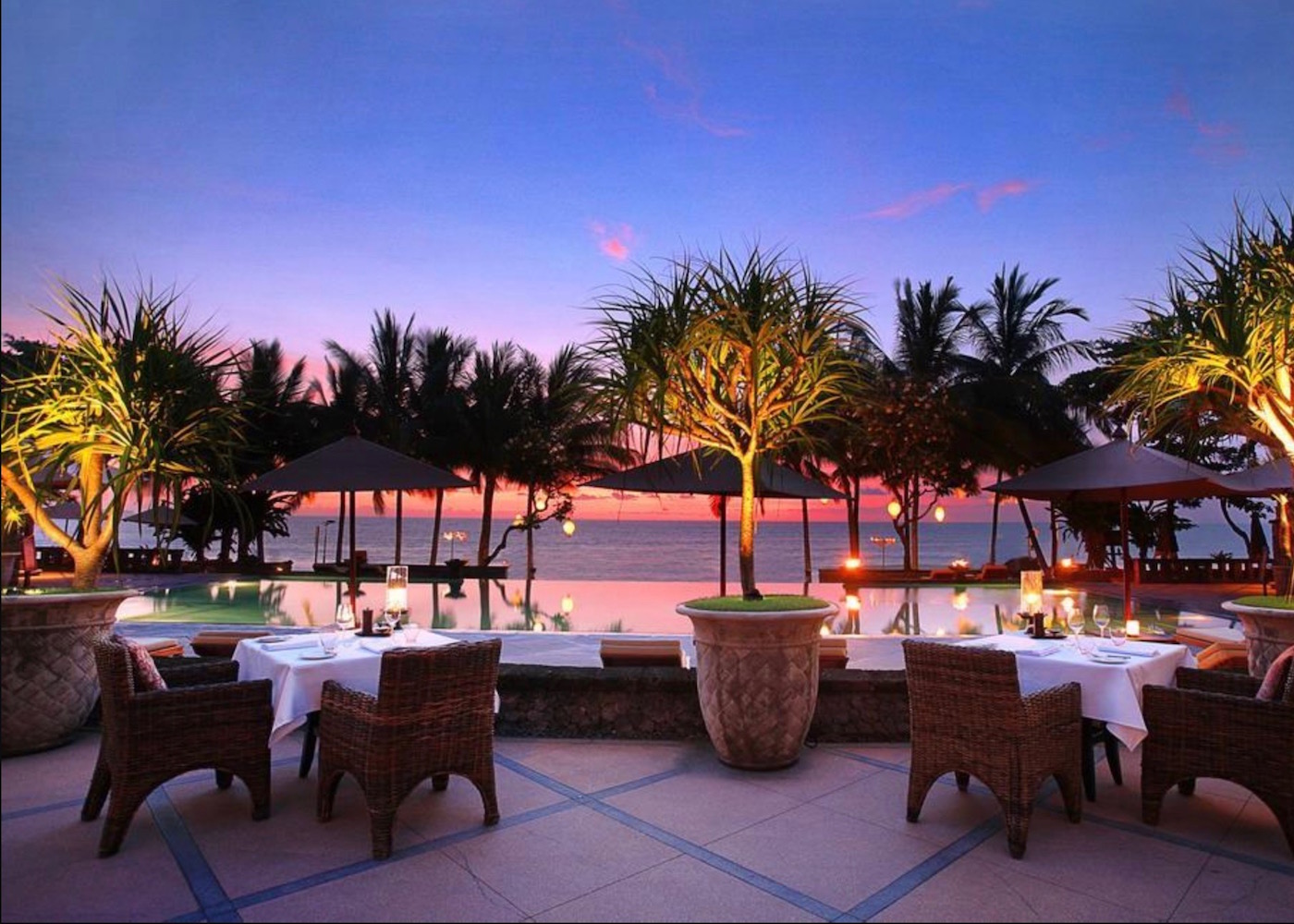 The Restaurant at The Legian Bali Seminyak hotel - where to go for a romantic dinner date
