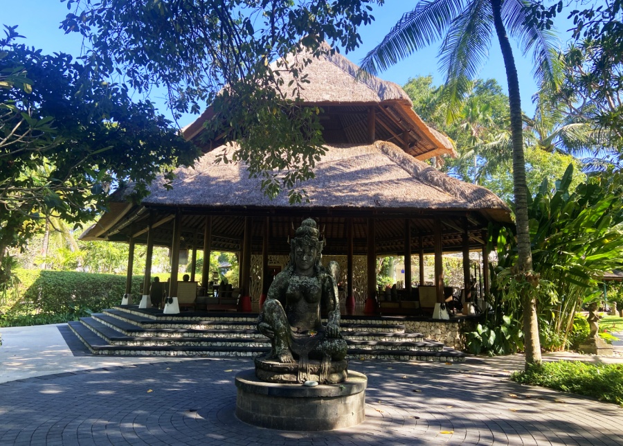 The lobby at Segara Village hotel in Sanur, Bali