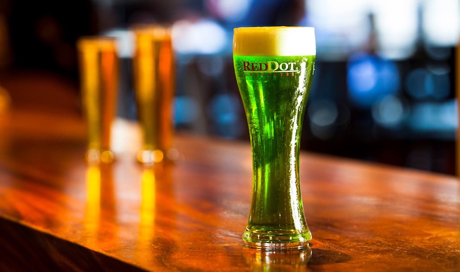Green coloured beer | craft beer singapore