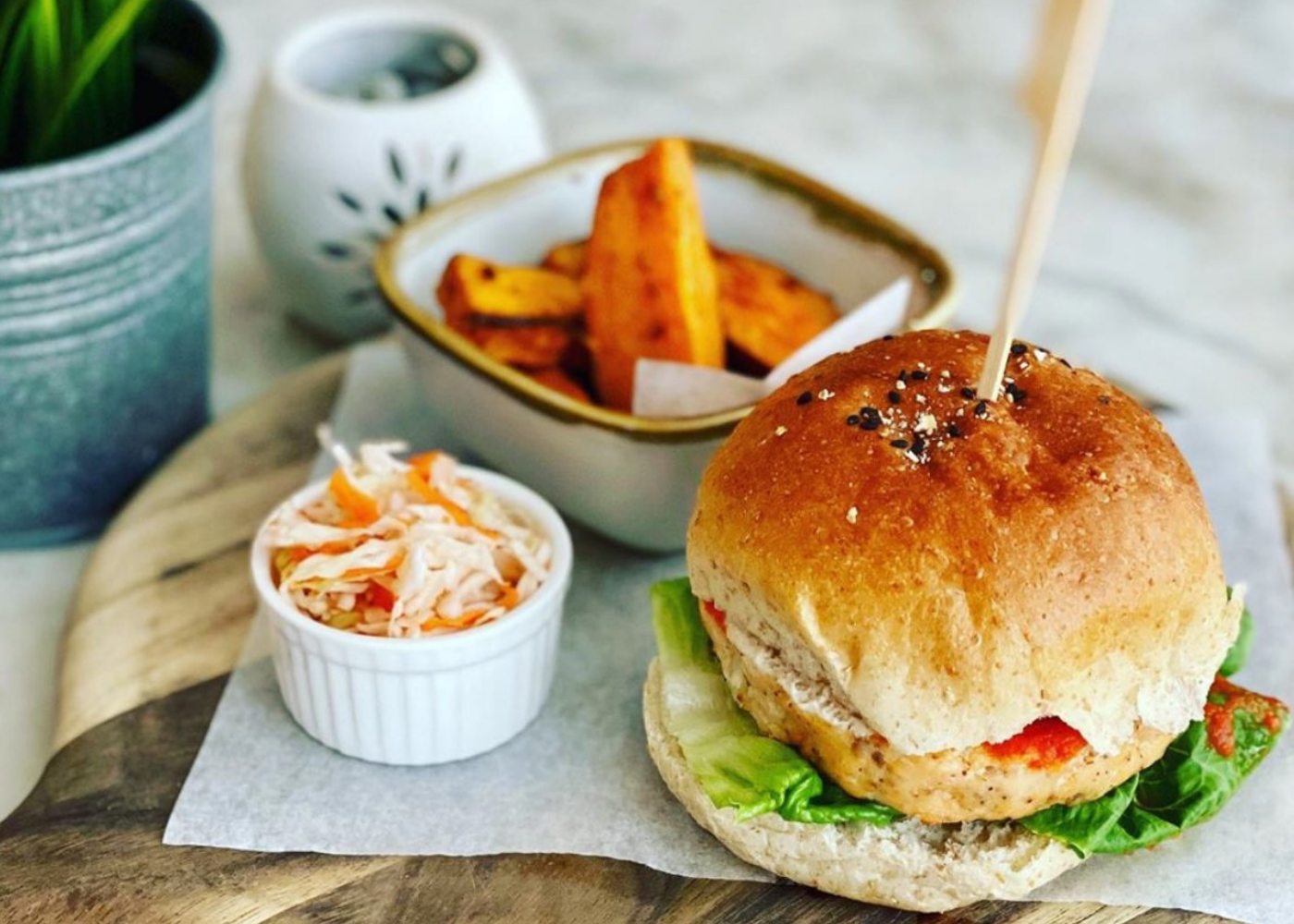 living cafe burger | gluten-free singapore