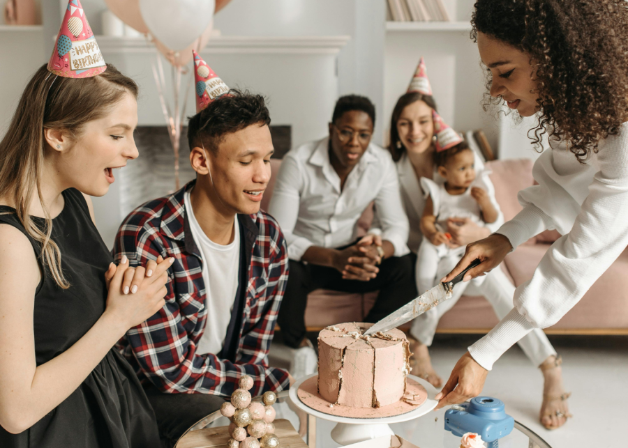 party supplies shop singapore | woman cutting cake