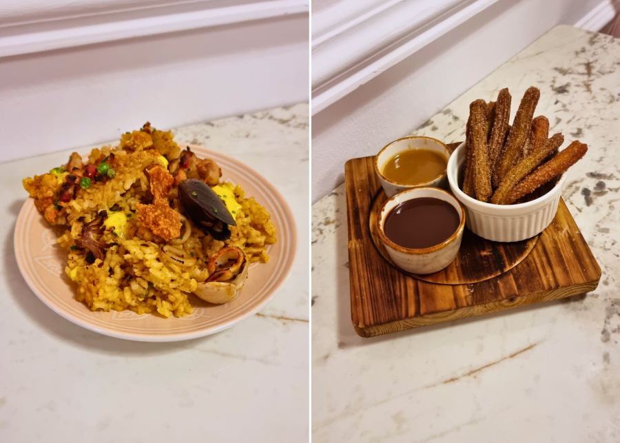 Restaurant Espoir's paella de marisco and churros | New restaurants and menus in Singapore 2025