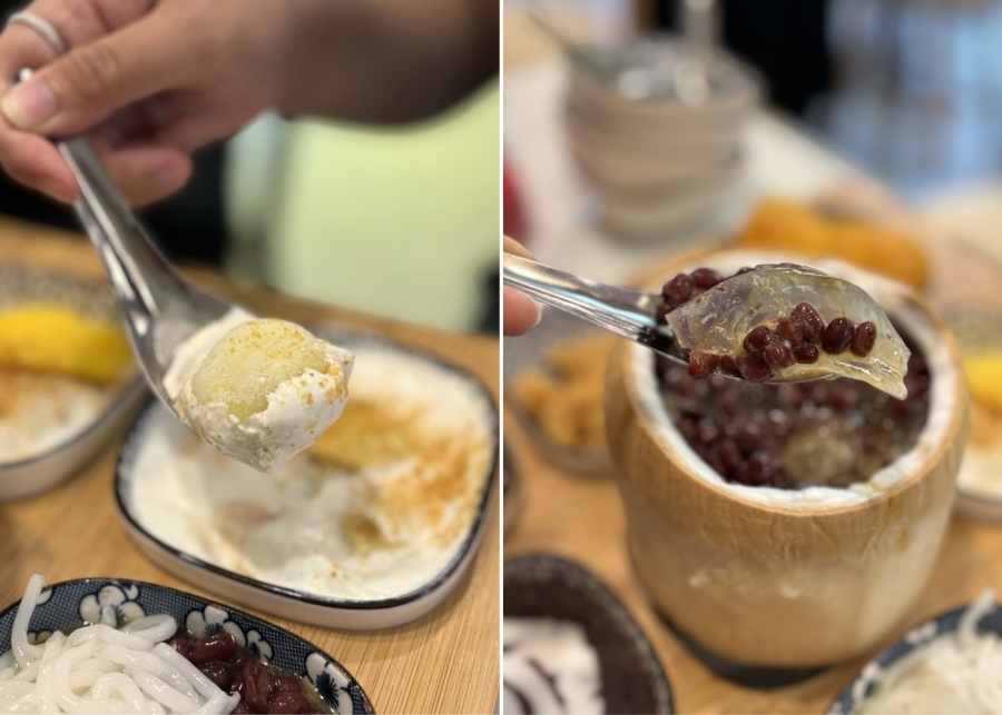 Guoco Midtown II - Chow Zan Dessert Durian Boost and coconut jelly with red bean
