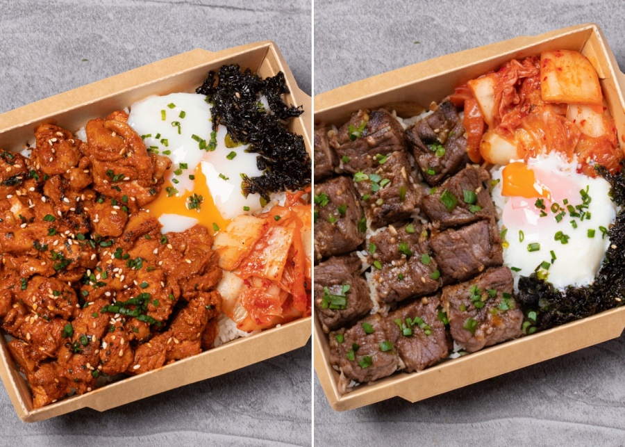 One Raffles Place - weekday dinner deals - Cha Re Re chicken bulgogi rice bowl and beef cube rice